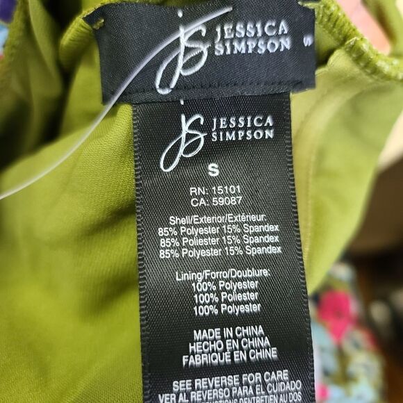 Jessica Simpson One Piece Ruffle V Neck Small - Picture 8 of 9